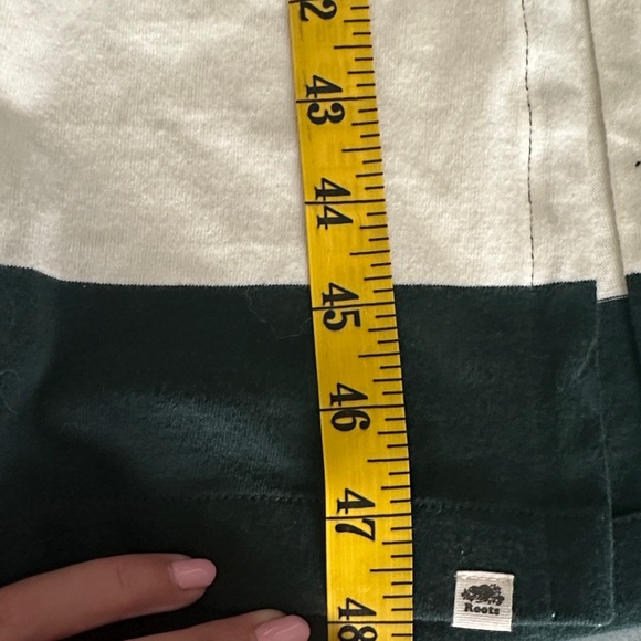 Roots Green and White Striped Rugby Maxi Dress Preppy Polo Women’s Large Organic - Picture 8 of 10